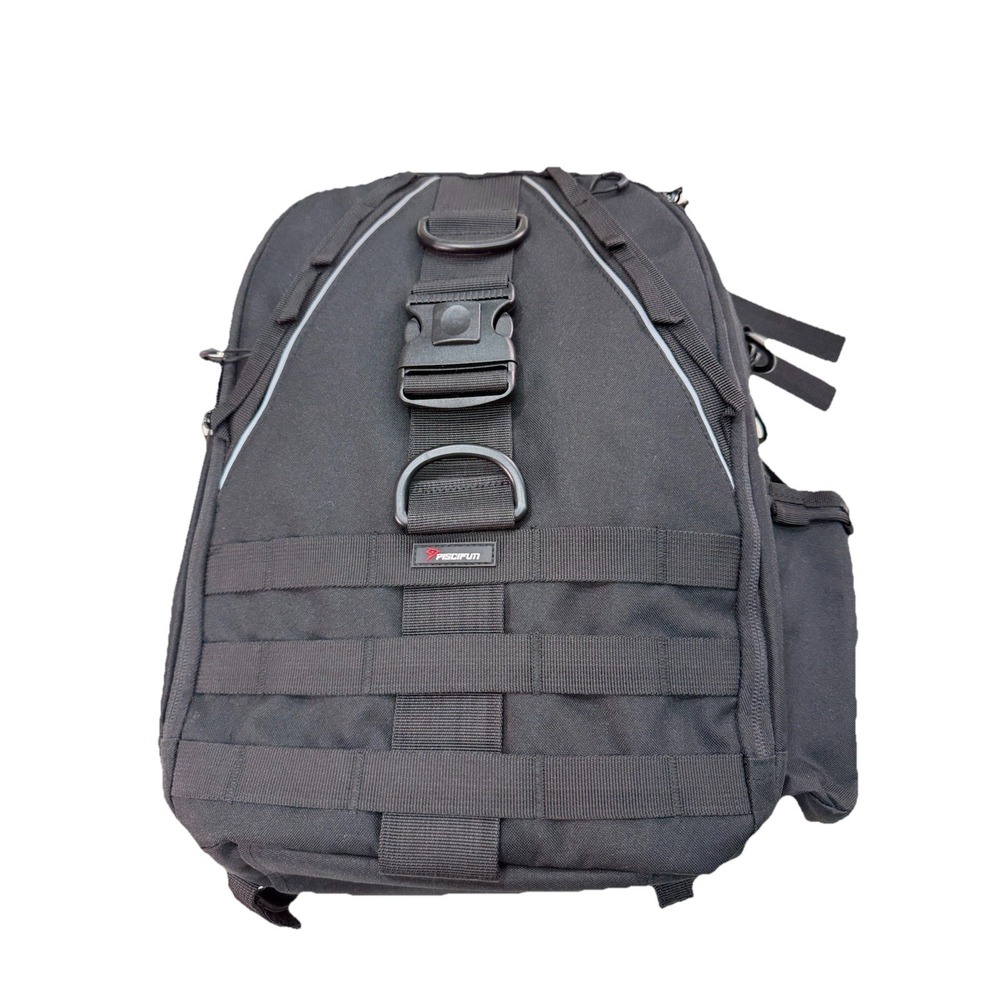 Piscifun Fishing Tackle Bag Backpack NWOT Black Multiple Compartments Outdoor
